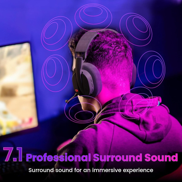 Redragon LUCE H888 Wireless Gaming Headset - Image 2