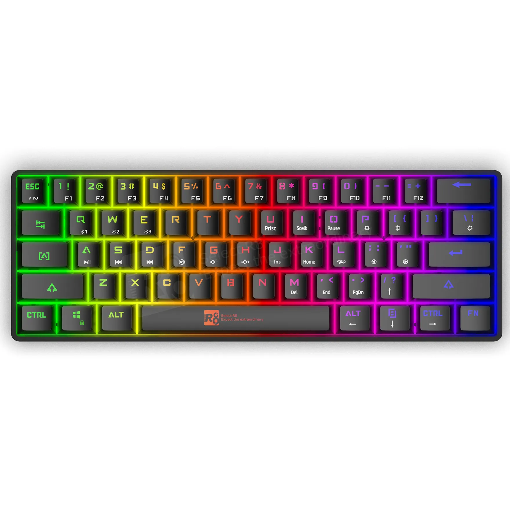 Clavier Mécanique Gaming RGB 61 Touches – R8 1037