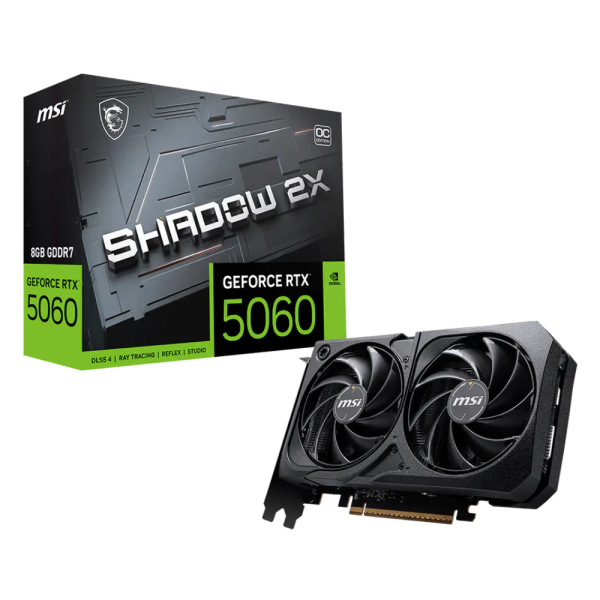 MSI GeForce RTX 5060 8Go GDDR7 SHADOW 2X OC BULK