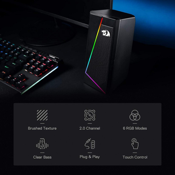 Redragon GS520 Anvil RGB Desktop Speakers 2.0 - Image 5