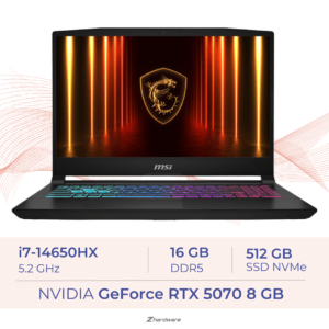 MSI Katana 15 HX B14WGK-006FR i7 14650HX/16Go/512 Go SSD/RTX5070 8 GB/15.6" 144Hz/Win11 famille