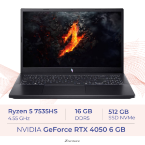ACER Nitro ANV15-41 Ryzen 5 7535HS 16GB DDR5 512GoSSD NVIDIA GeForce RTX 4050 15.6 » FHD IPS 144Hz